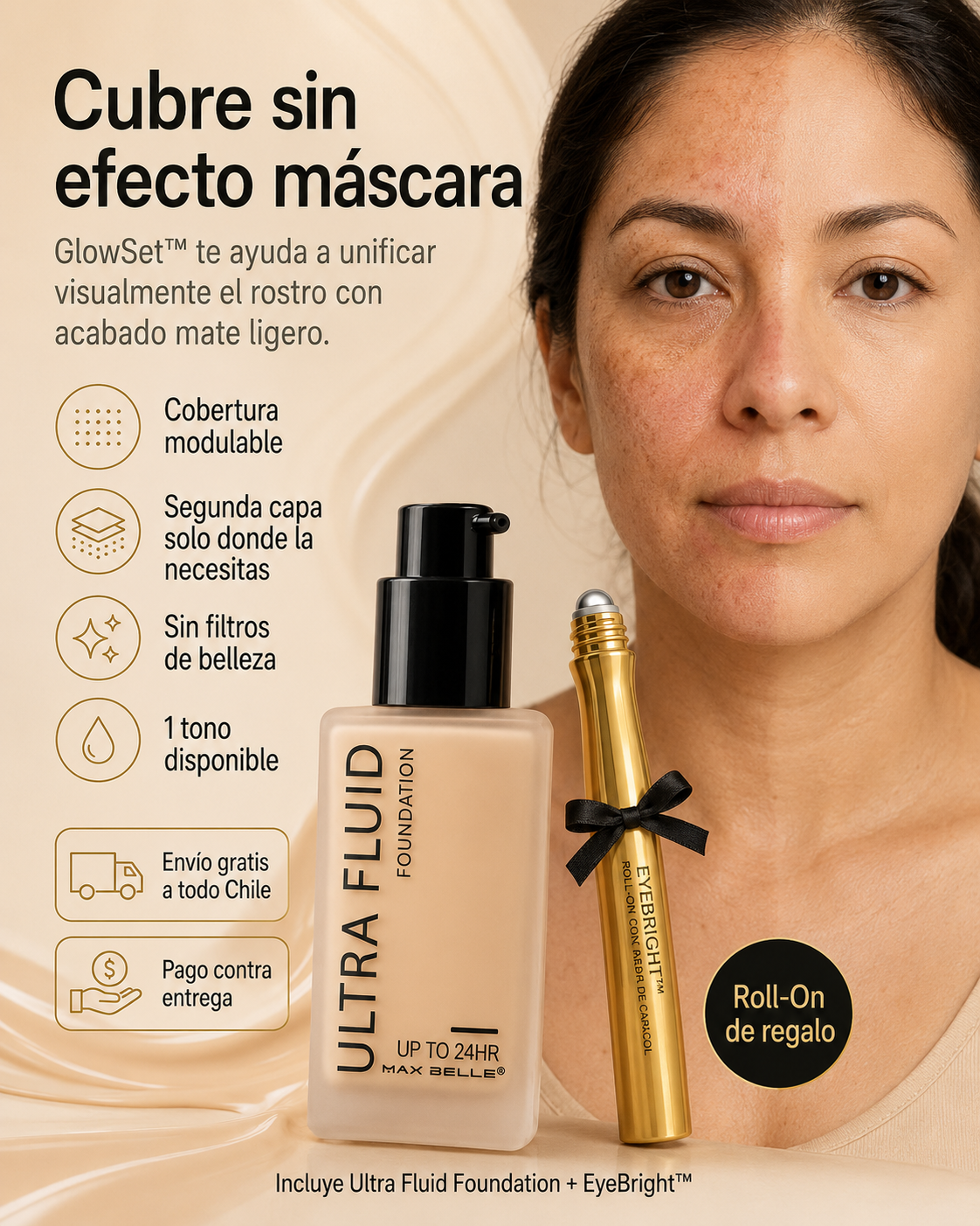 GlowSet™ — Base Ultra Fluid + Roll-On de regalo
